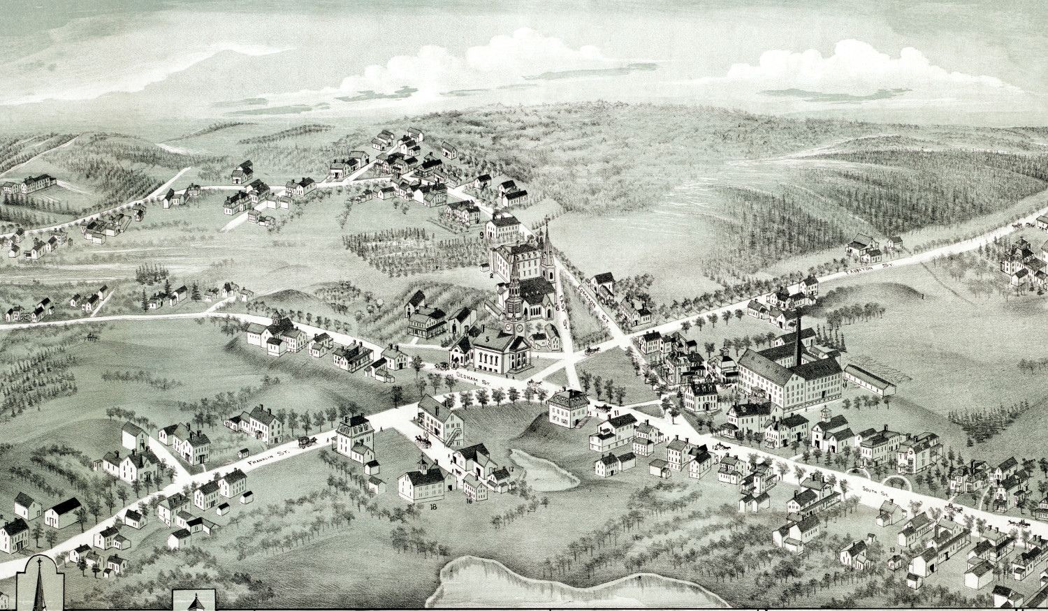 Wrentham Map 1888